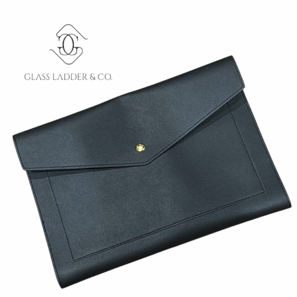 Glass Ladder & Co.‎ Black Megan Portfolio Envelope Clutch